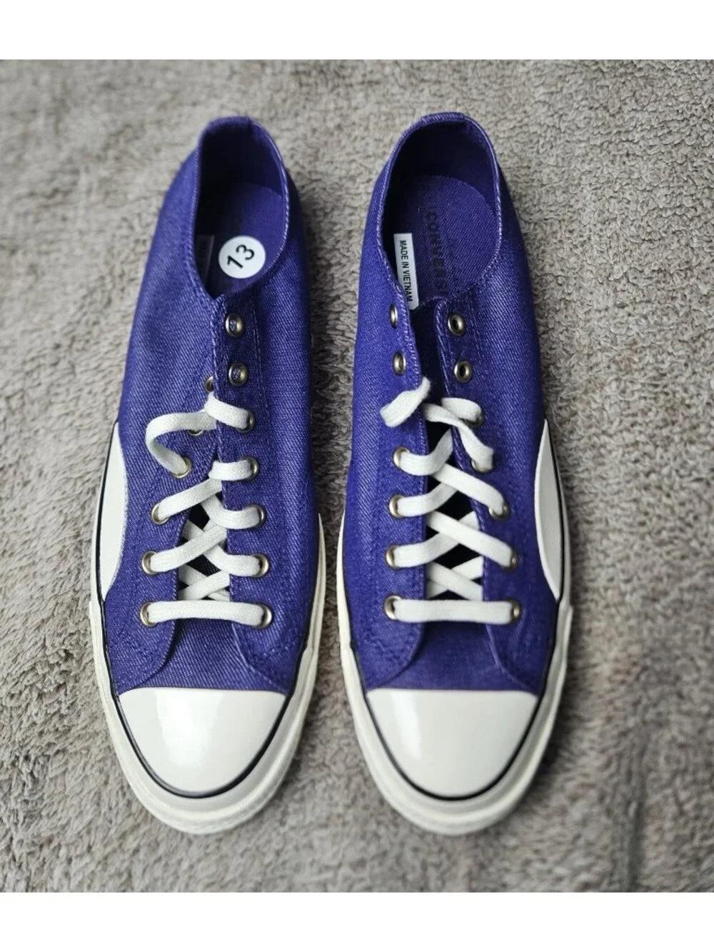 Converse Chuck Taylor 70 DENIM-All Star Ollie Patch~Court Purple M/13 W/15 Nwob - Picture 3 of 14